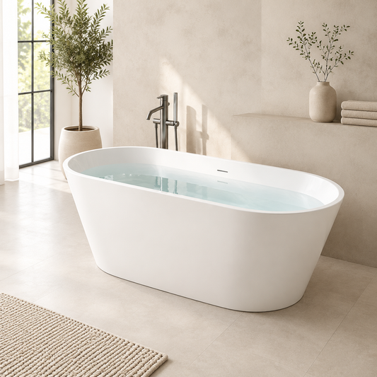 Freistehende Acryl-Badewanne K2138-67 – 170 × 80 cm