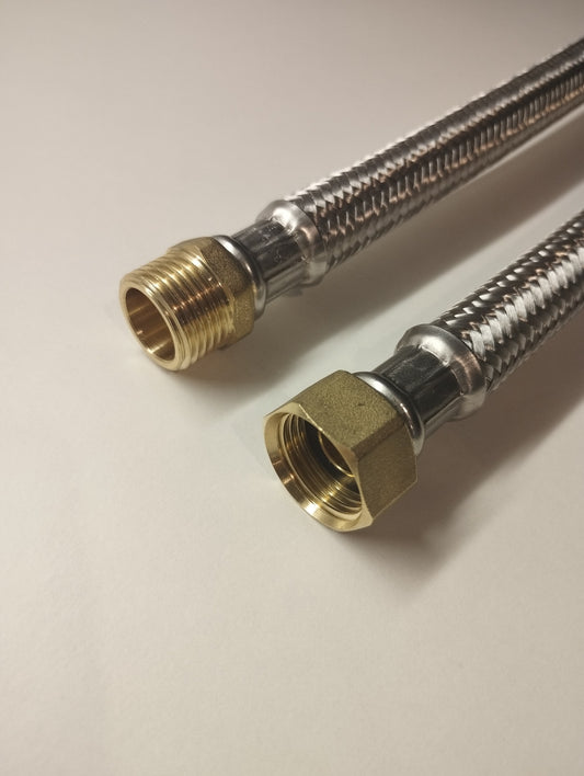 Flexschlauch DN13 1/2" IG x 1/2" AG mit Edelstahlumflechtung