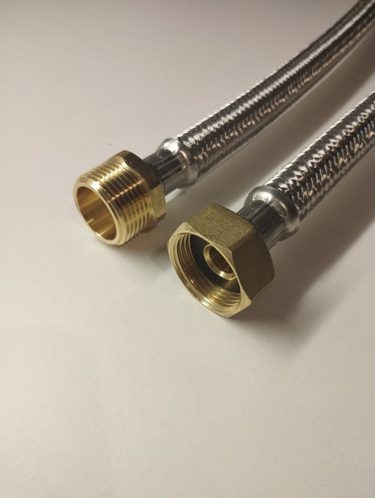 Flexschlauch DN13 3/4" IG x 3/4" AG mit Edelstahlumflechtung