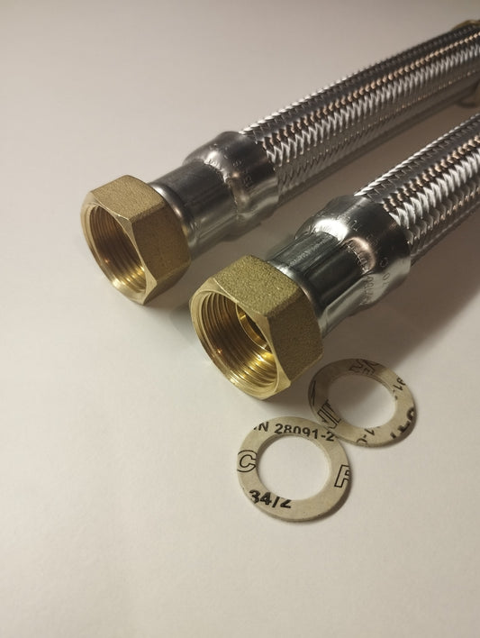 Flexschlauch DN19 3/4" IG x 3/4" IG mit Edelstahlumflechtung