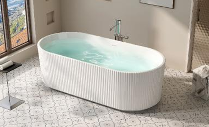 Freistehende Acryl-Badewanne K2109-67 – 170 × 80 cm